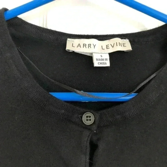 Larry Levine Black Cardigan 3/4 Sleeves Sz Small - Picture 6 of 14